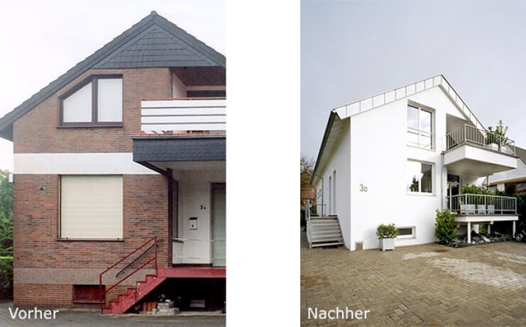 Strickerei vorher / nachher